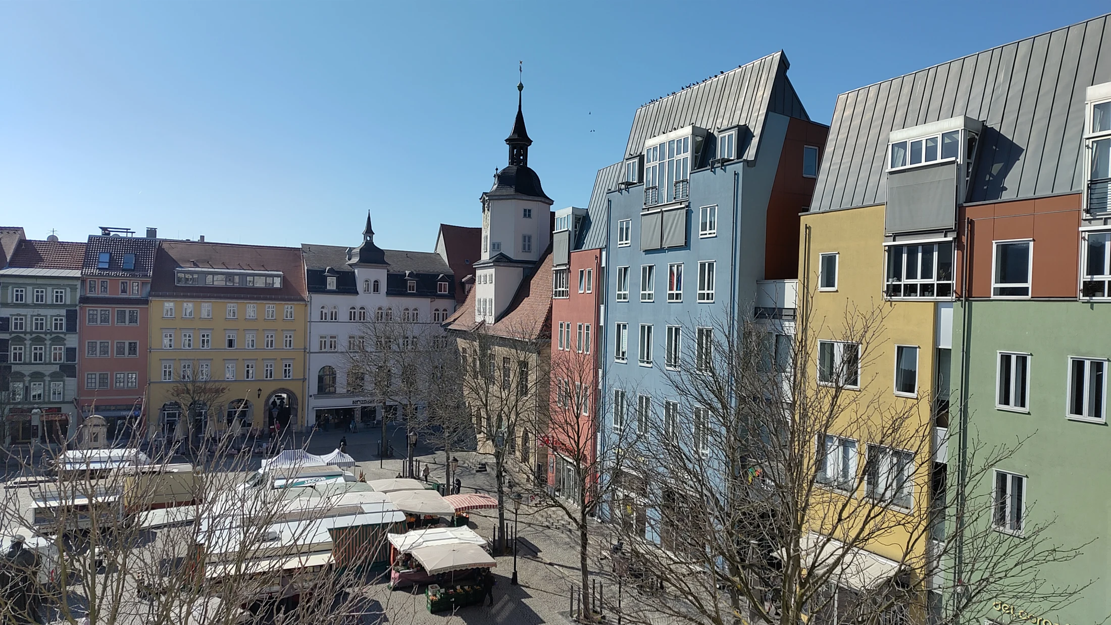 Jenaer Innenstadt mit Blick auf den Marktplatz